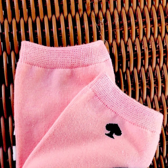 NEW KATE SPADE 3Pr Pink, Black & White Stripe & Polkadot Crew Socks - Picture 7 of 10